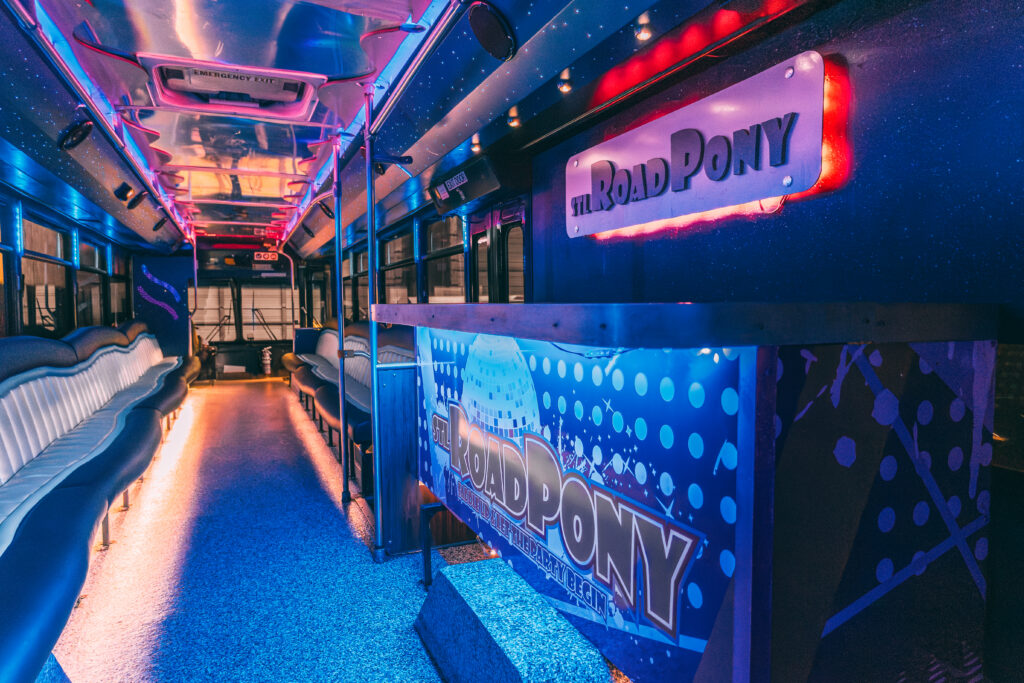 Party bus for a St. Louis Cardinals game near Busch Stadium