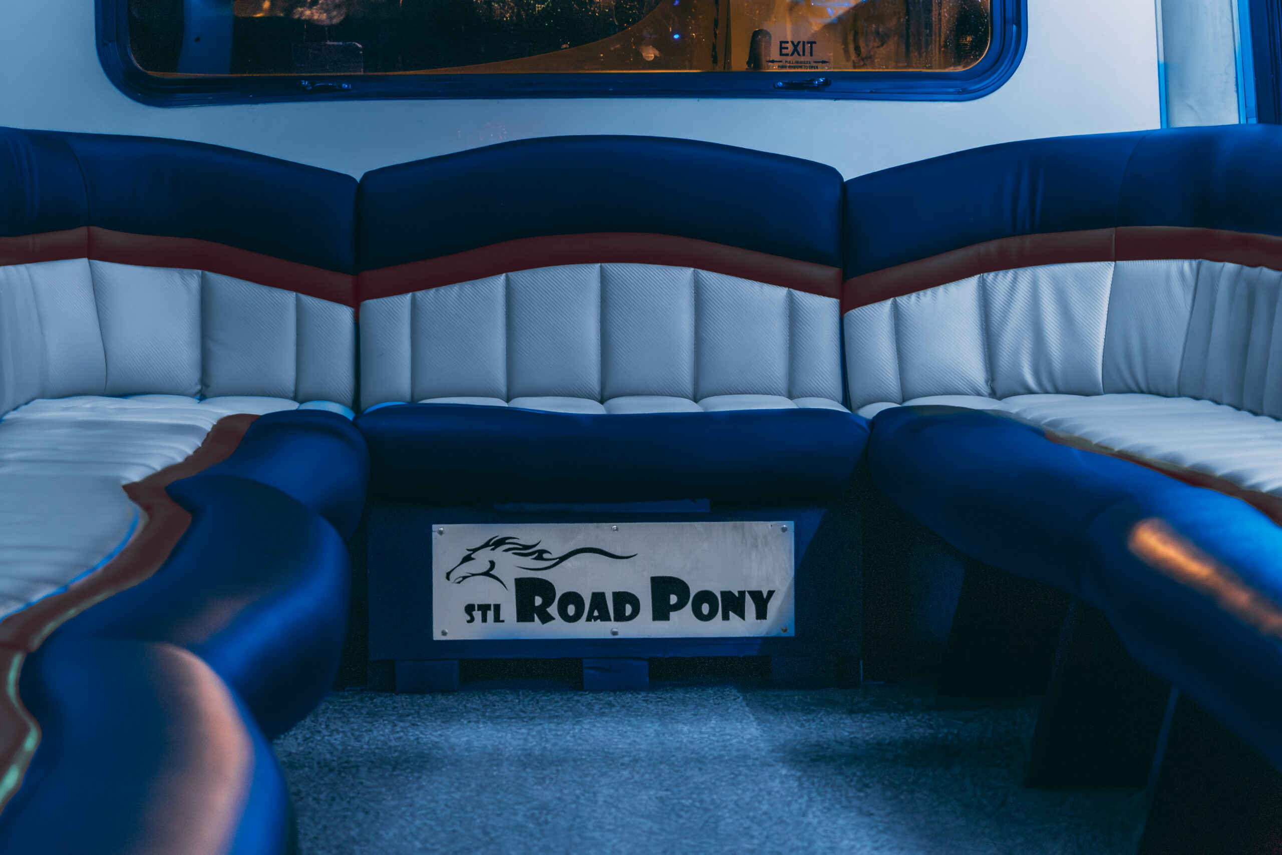 Party bus for a St. Louis Blues game at Enterprise Center
